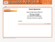 Tablet Screenshot of hangszerviz.hu